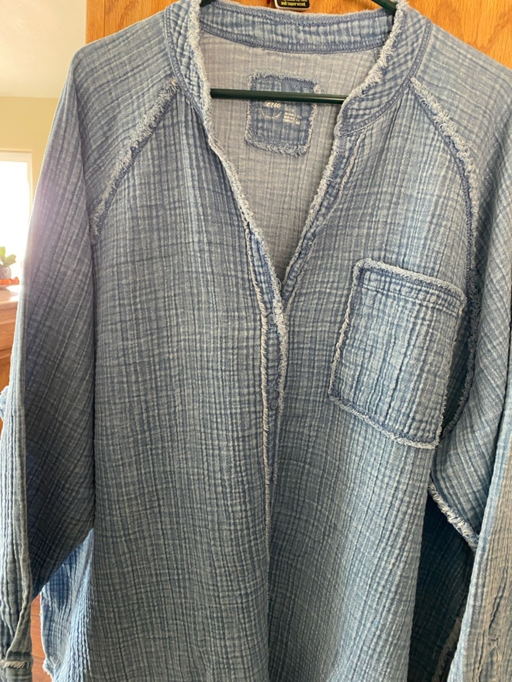 Aerie Blue Button-Up Tunic